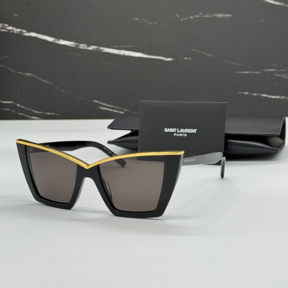 NEW SAINT LAURENT CAT EYE WOMEN SUNGLASSES SL 570 001 - Picture 3 of 14